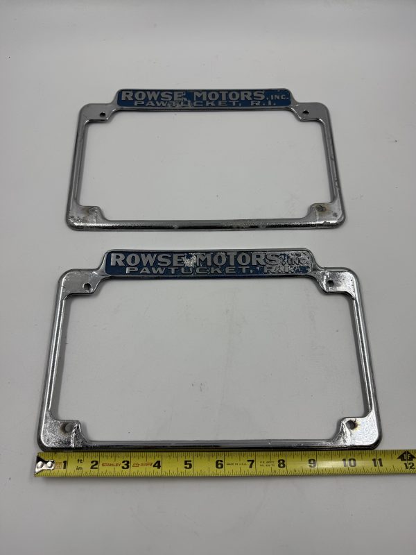 Rowse Motors Inc. Pawtucket, RI Vintage Metal License Plate Frames (2) - Image 2