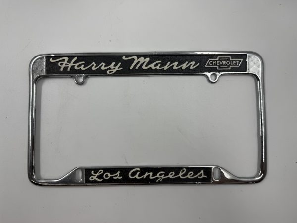 Harry Mann Chevrolet Metal High Quality Reproduction License Plate Frame