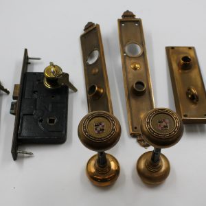 Book-Cadillac Hotel Original Door Knob/Lock Set of Two