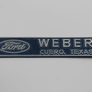 Weber Ford Cuero, TX Dealer Emblem - Metal