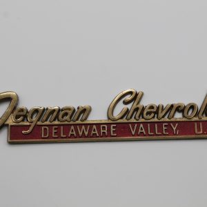 Degnan Chevrolet Delaware Valley U.S.A. Dealer Emblem - Metal