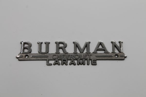 Burman Chevrolet Laramie Dealer Emblem - Metal